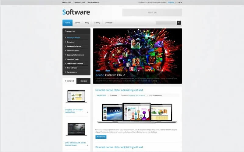 Free WordPress Theme for Software Company