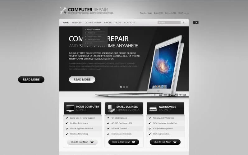 Free WordPress Website for Computer Repairing